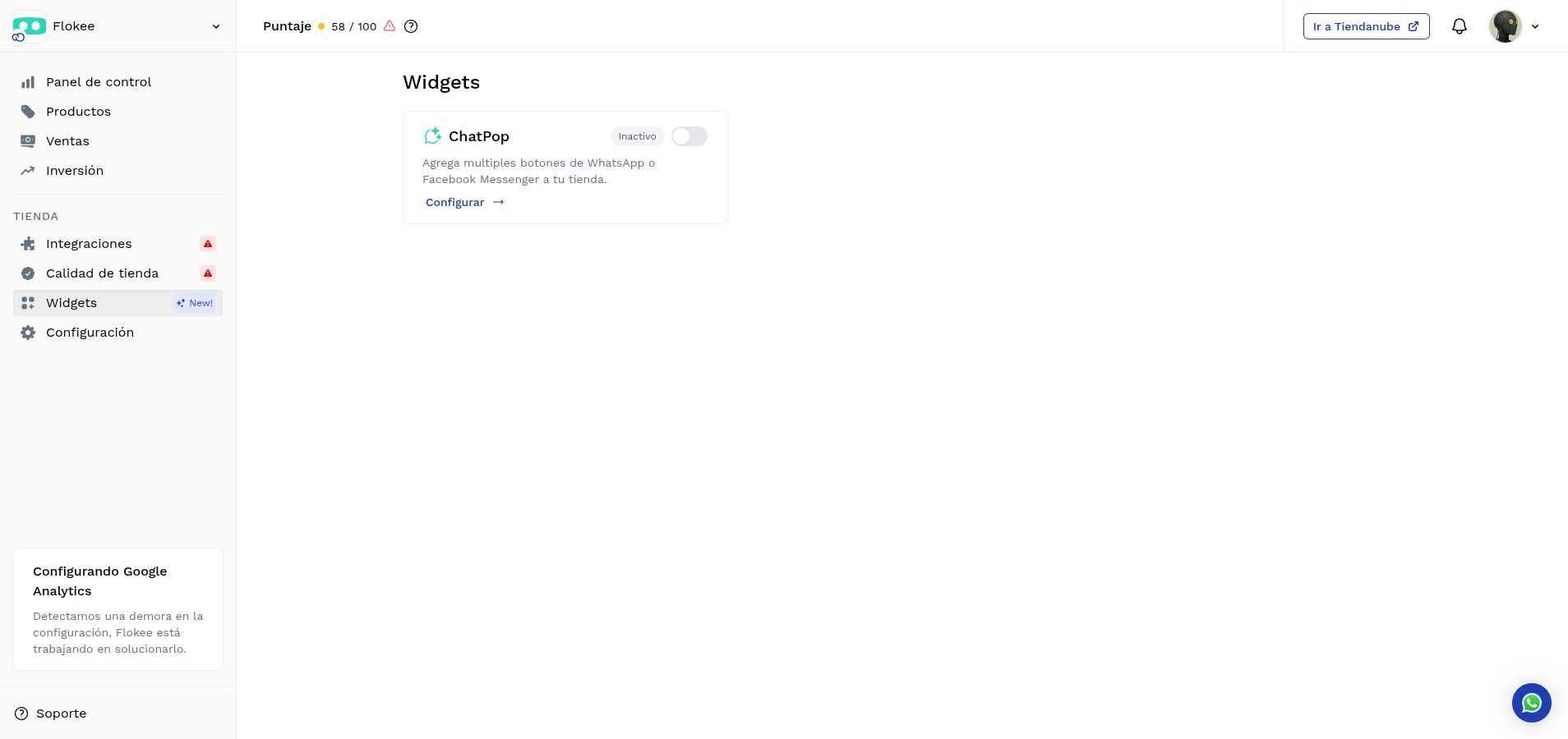 Vista general de widgets